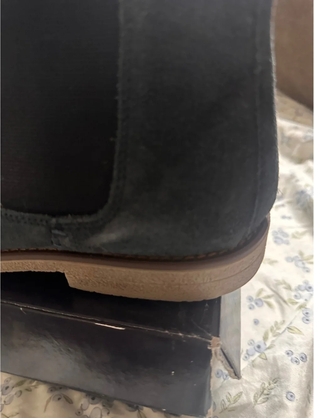 Joseph Abboud Daniel Navy Suede Chelsea Boots Size 10.5